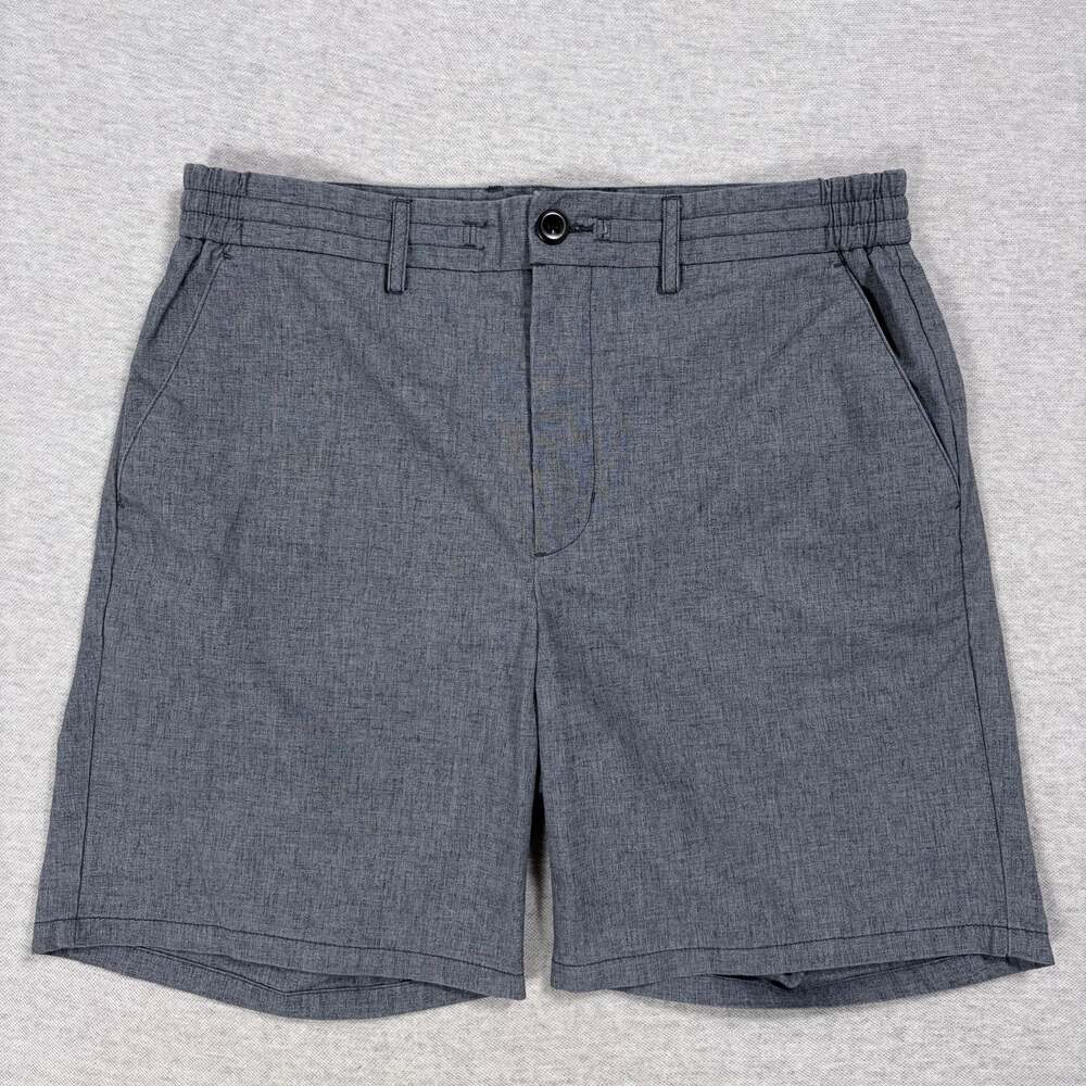 Wills Wrinkle-Free Linen Blend Chino Shorts Smoke Gray Size 32